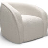 Armchair with Armrests - Upholstered in Boucle Fabric - Seral