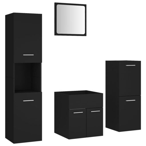 Ascenza 3 Piece 410mm Bathroom Furniture Suite with Mirror