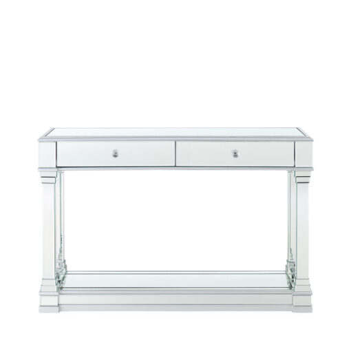 Athena 120Cm Mirror Console Table Silver