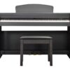 Axus D2 Digital Piano with Bench - Black, Black