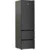 BEKO HarvestFresh GNE4603VPZ 70/30 Fridge Freezer - Black Steel, Silver/Grey,Black