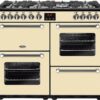 BELLING Kensington 100DFT Dual Fuel Range Cooker - Cream & Chrome, Cream