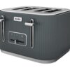 BREVILLE Linear VTR032 4 Slice Toaster - Grey & Chrome, Silver/Grey