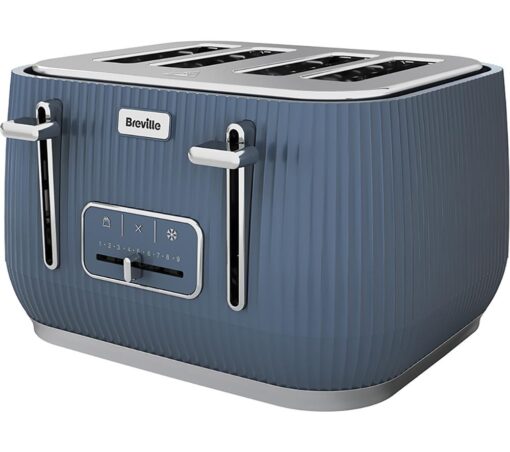 BREVILLE Linear VTR033 4-Slice Toaster - Faded Blue, Blue