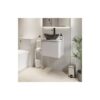 Bathroom Cloakroom Vanity Unit Wall Mounted Countertop Basin White Gloss 500mm