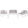 Beliani - Outdoor Cushion Covers Set Seat and Back Cushions Cases Grey Bermuda