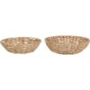 Beliani - Set of 2 Decorative Bowls Boho Fruit Bowl Round Woven Water Hyacinth Light Dalat