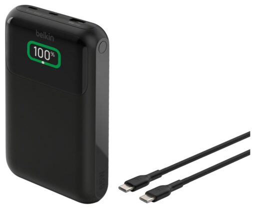 Belkin 20,000mAh 65W Laptop Charger Powerbank USB-C - Black