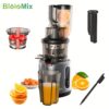 Biolomix 200w Slow Masticating Juicer With Wide Feed Chute, Easy Body, Food Grade Plastic Cup, Push Button Control, Juice Extractor For High Nutrient