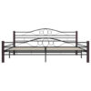 Black Metal Bed Frame - Sturdy Design (No Mattress Included)