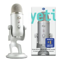 Blue Yeti USB Streaming Gaming Podcast PC Microphone-Silver