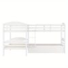 Bunk L-bed With Shelves (white)