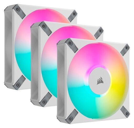 CORSAIR AF120 RGB ELITE 120mm PC Case Fan Pack of 3 - Clear