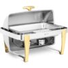 Chafing Dish - gn 1/1 - Gold accents - roll top bonnet - 9 l - 2 Fuel cells -