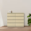 Chest of Drawers Storage Bedroom Furniture Cabinet 8 Drawer Oak 120x30x99.6cm - NRG