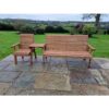 Churnet Valley - Valley 4 Seat Set 1XC 1X3B Straight Tray - Timber - L100 x W270 x H95 cm - Garden Furniture - Fully Assembled