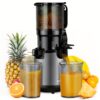 Cold Press Juicer, Slow Masticating Juicer Machines With 5.3" Chute Fit Whole Fruits & Vegetables, Self Feeding Juicer With , Heavy Duty, Easy To