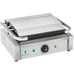 Commecial 2000W Panini Sandwich Steak Contact Grill Double Ribbed Press Plates