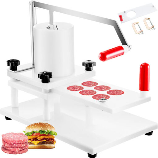 Commercial Burger Press 2-Inch6 Commercial Hamburger Patty Maker with Replaceable Mold Manual Burger Forming Machine with Tabletop Fixed Design