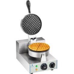 Commercial Catering Electric Waffle Maker Machine Round Belgian Waffles 1300W