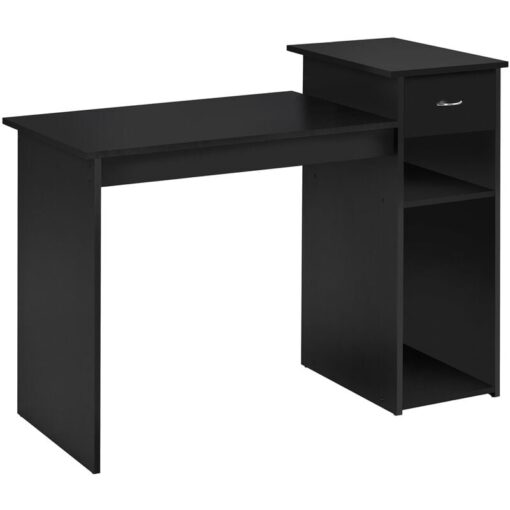 Computer Desk Laptop Table Home Office Study Workstation Furniture, Black - Yaheetech