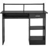 Computer Desk with Keyboard Tray Home Office Laptop Desktop Table for Small Spaces, Black - Yaheetech