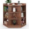 Corner Cabinet, 9-cubby Corner Bookshelf Bookcase, Corner Cabinet Storage With Charging Station