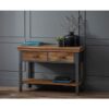 Cosmopolitan Industrial 2 Drawer Console Table - Light Wood