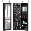 Costway 2-in-1 Jewelry Cabinet Wall & Door Mounted Jewelry Armoire Full-length Mirror