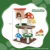 Costway 41'' Mushroom Cat Tree Tower Indoor Kitten Activity Center W/natural Sisal Posts