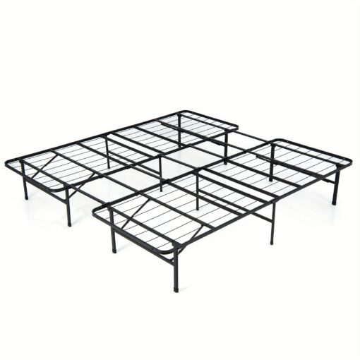 Costway Queen/ King Folding Metal Platform Bed Frame 13 Inch Mattress Foundation 660 Lbs