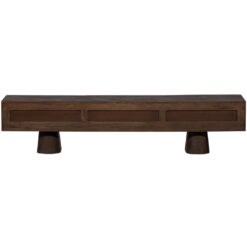 Crumble Carved Tv Unit Mango Wood Walnut