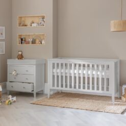 Cuggl Canterbury 2 Piece Nursery Furniture Set - Light Grey