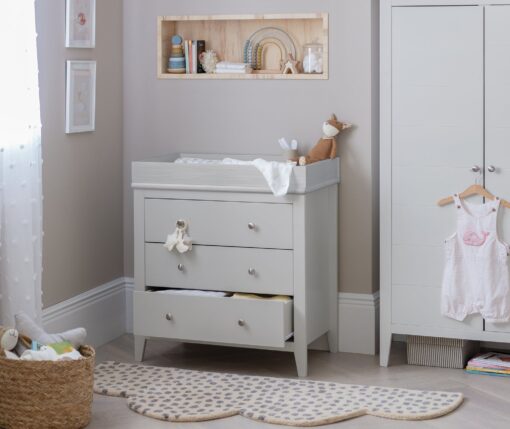 Cuggl Canterbury Nursery Chest Drawer - Light Grey