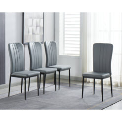 Cullompton Metal Side Chair in Grey