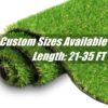 Custom Sizes Grass With Drainage, 0.8 Inch Realistic Fake Grass Rug Indoor Outdoor Lawn Landscape For Garden, Balcony, Backyard, Patio, Synthetic