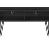 DOREL HOME Owen Retro 1748296COMUK 1067 mm TV Stand - Black Oak, Black