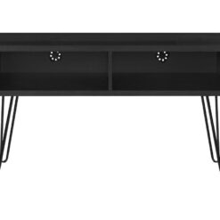 DOREL HOME Owen Retro 1748296COMUK 1067 mm TV Stand - Black Oak, Black