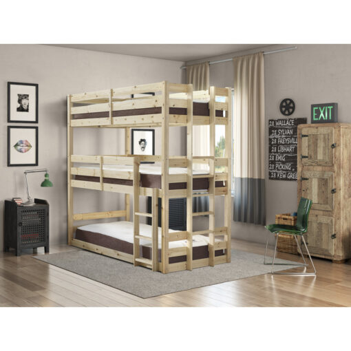 Derby Triple Sleeper Solid Pine Bunk Bed