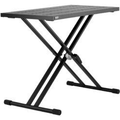 Dj Table Stand, 32' x 20' Portable dj Laptop and Controller Stand, Lightweight dj Desk dj Booth Adjustable Height dj Stand, Foldable Double-X Braced