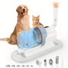 Dog Hair Vacuum & Dog Grooming Kit, Pet Grooming Vacuum With Pet Clipper Nail Grinder, Dust Cup Dog Brush Vacuum With 6 Pet Grooming Tools For