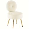 Double Sided Disc Cute Girly Gilded Leg Dressing Chair Lounge Chair, Study Reading Room Bedroom Available