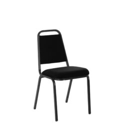 Dynamic Banqueting Stacking Visitor Chair Black Frame Black Fabric