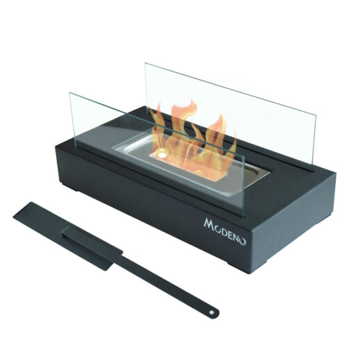 ESSEN Metal Bio-Ethanol Tabletop Fireplace with Flame Guard