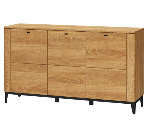 Eastmont Manufactured + Solid Oak Wood 3-Door Sideboard