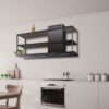 Elea wall hood 180x50 cm. - Black - right chimney - 900 m3/h - Baraldi