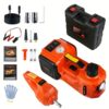 Electric Car Jack Kit 5 Ton 12 V Hydraulic Car Jack Lift (lifting Range: 6.1-17.7 Inch), With Electric Impact Wrench, Car Lift Emergency Tire Change