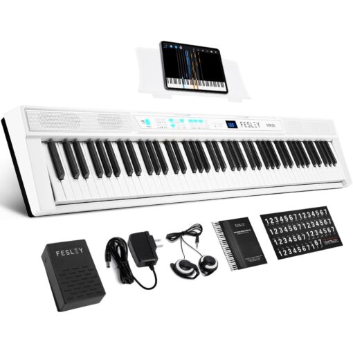 Electronic Piano 88 Keys,full Size Electric Piano Keyboard For Beginners,88 Keys Keyboard,88 Pitches 55 Demo Songs,portable Electric Piano With