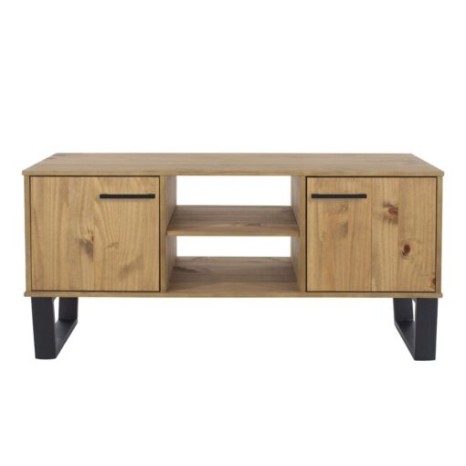 Endor Wide Screen Pine Timber TV Stand for TVs up to 60" industrial design