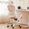 Ergonomic High-back Mesh Rolling Work Chairs With Wheels And Adjustable Headrests, Office Computer Desk Chair, Comfortable Lumbar Support, Comfy